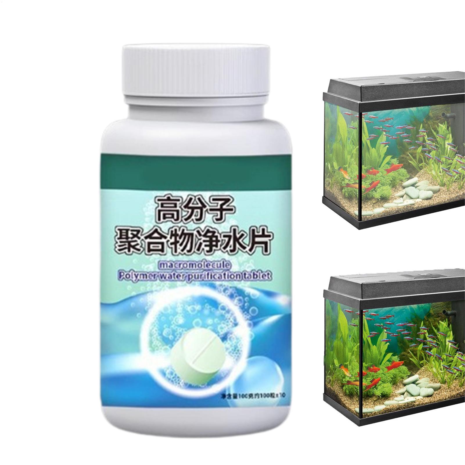 Aquarium Fish Betta - 魚の水槽藻類除去剤、水槽浄化タブレット、噴水、ベタ、エビ、カメ、家庭用室内水槽用浄水剤