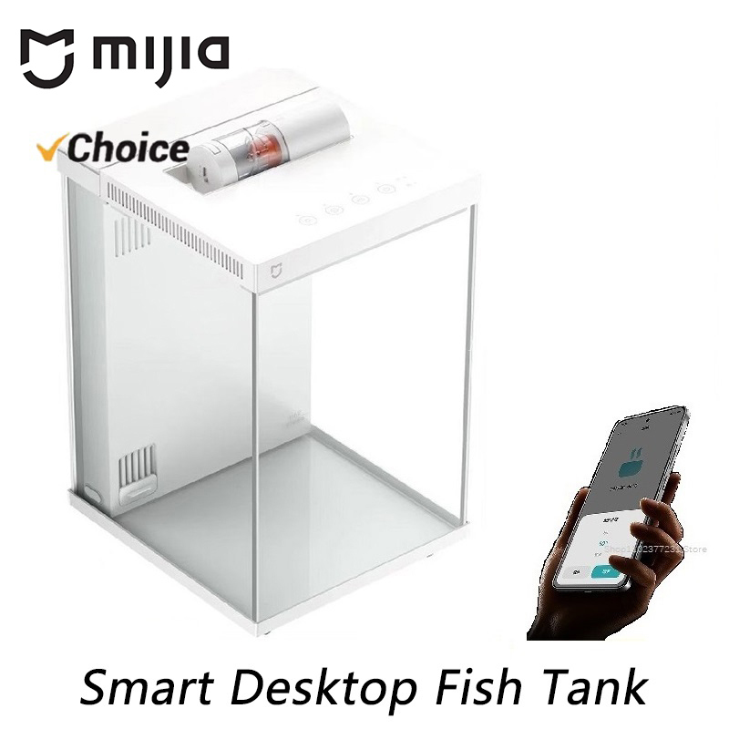 Xiaomi Aquarium Fish Tank - Mijiaスマートデスクトップアクアリウム10Lスマート水槽アプリ制御給餌プロろ過Mi Home対応組立不要ホワイト