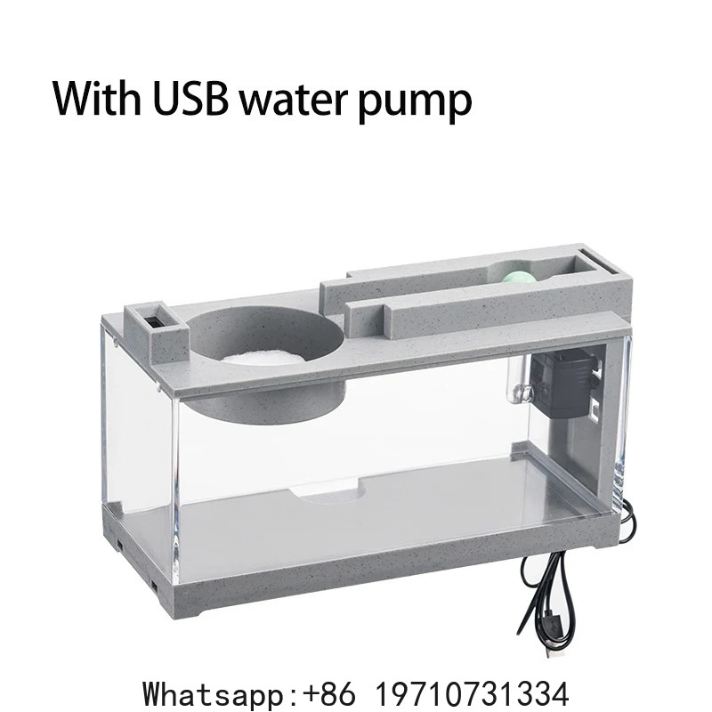 Aquarium Light - 水族館の水槽キット内蔵酸素バーUSBミュートフィルター付きライトストリップ多機能オフィスデスクトップホームオーナメント装飾品
