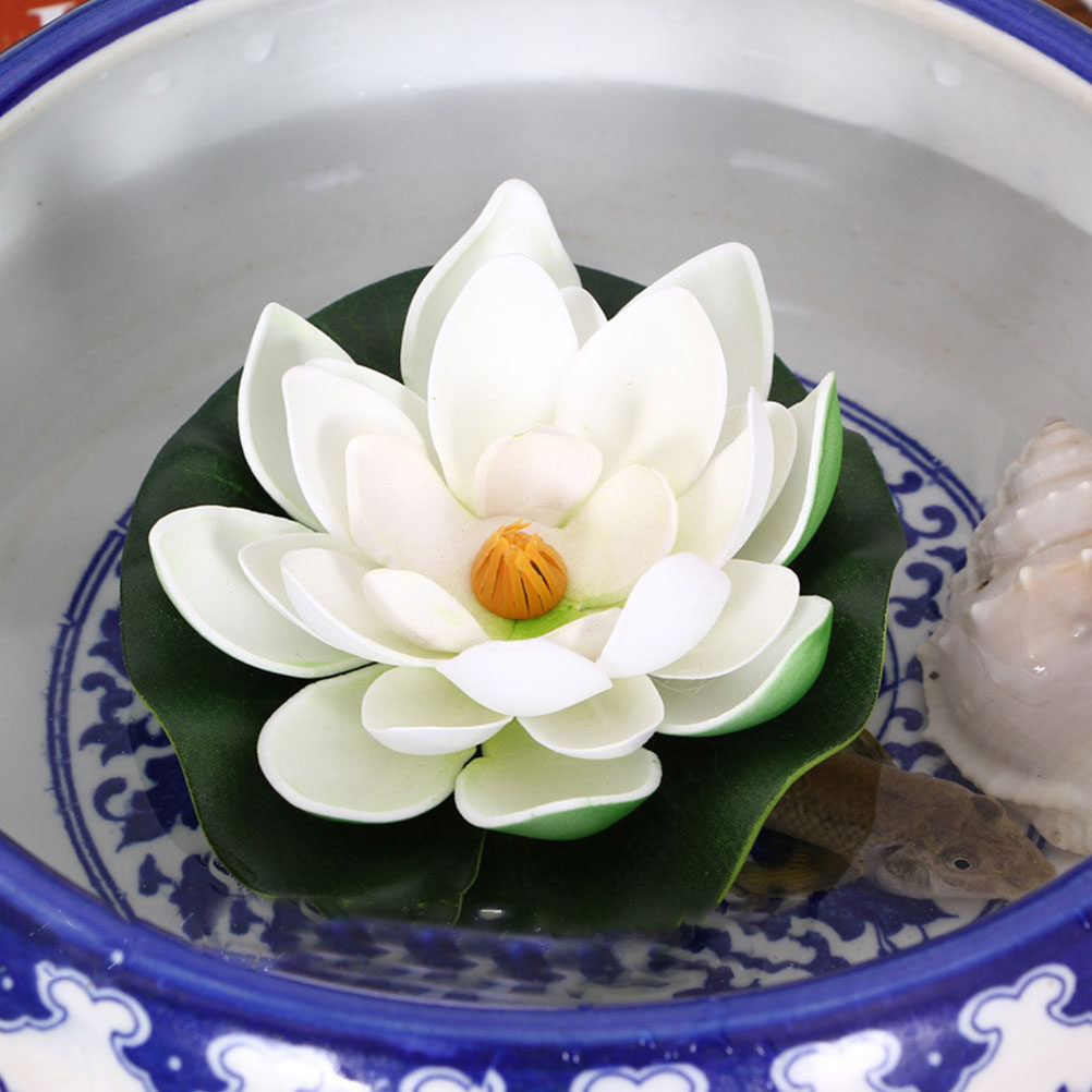 8個入り、リアルな蓮の花の浮き輪、人工池用植物、造花、水槽の - Aquarium Plants のレビューと価格