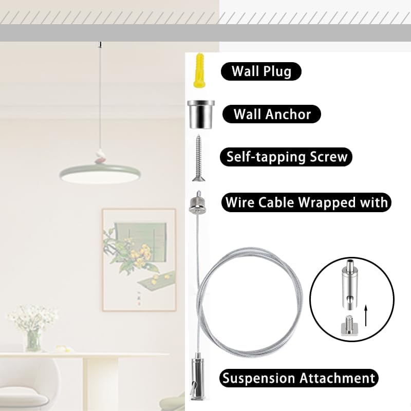 六角形照明器具吊り下げシステムキット、天井吊り下げワイヤーケ - Aquarium Light のレビューと価格