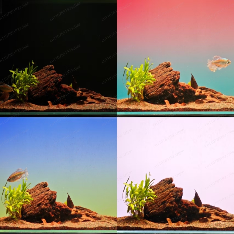 黒色アクリル製水槽背景ライトパネル、RGBWグラデーションデ - Aquarium Light のレビューと価格