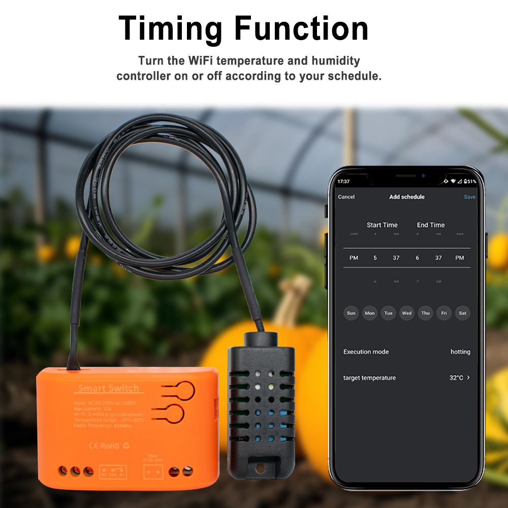 Tuya WiFi 温度湿度センサー外部プローブ付きスマート - Aquarium Plants のレビューと価格